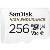 SanDisk High Endurance 256GB UHS-I Class 10 MicroSDHC Memory Card and Adapter